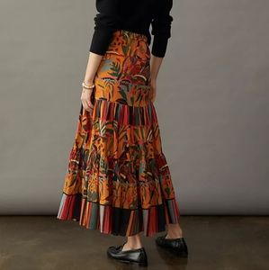 Farm for Anthropologie Isabella tiered maxi skirt